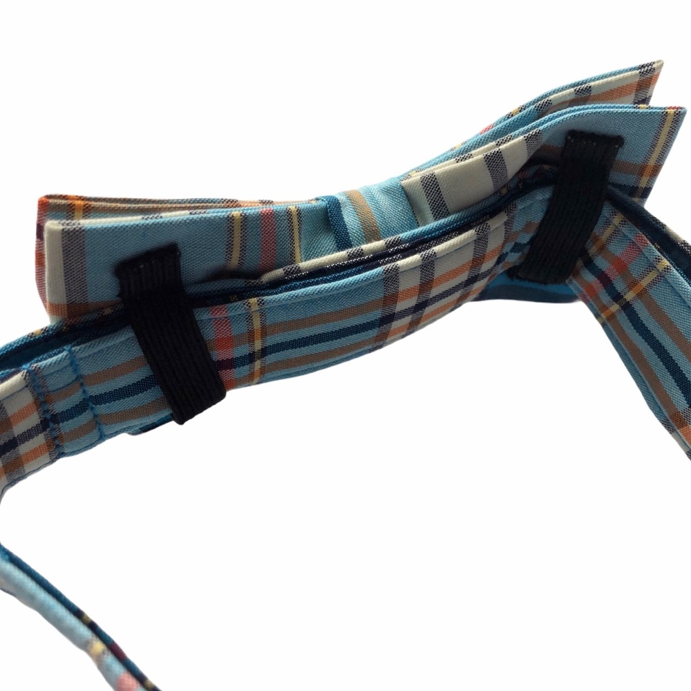 Dog Collar Bow Tie Blue Plaid NEW - Picture 7 of 14